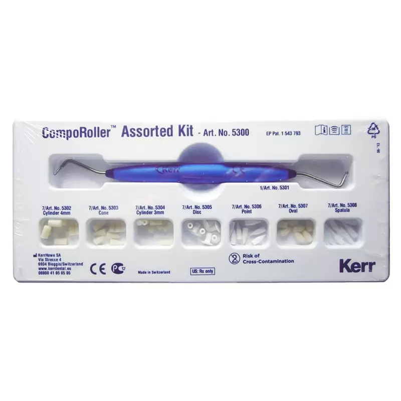 CompoRoller Assorted Kit - инструмент д/мод.композитов: 1рукоятка+49нас. | Купить стоматологические товары недорого в интернет-магазине Dental First