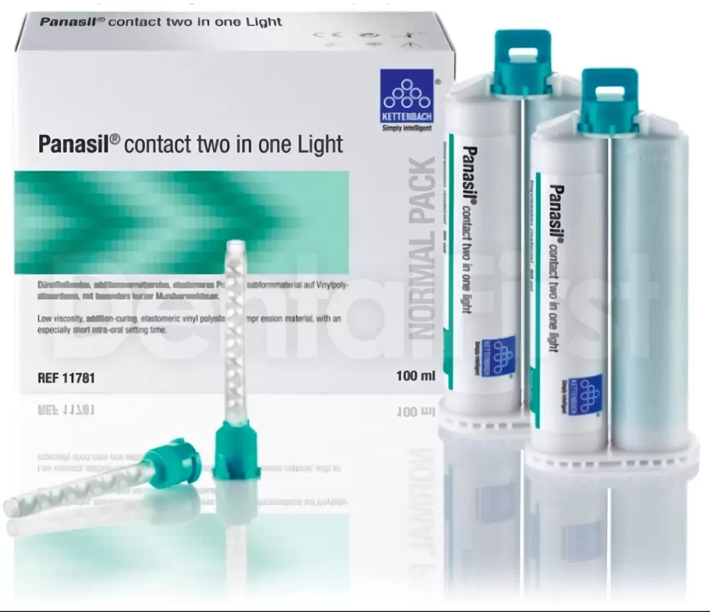 Two in one. Панасил initial contact Light (2*50 мл) 13411 шт. N1. Panasil Kettenbach. Панасил слепочная масса. Панасил Лайт контакт материал стоматологический слепочный 13411, Kettenbach.
